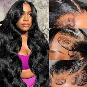32 Inch Body Wave Lace Front Wigs Human Hair Pre Plucked 13x6 Lace Frontal Wigs